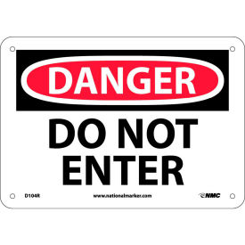 Safety Signs - Danger Do Not Enter - Rigid Plastic 7"H X 10"W