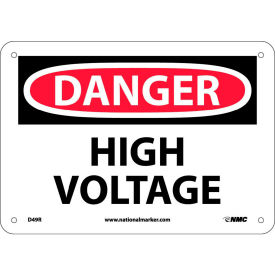 Safety Signs - Danger High Voltage - 7"H X 10"W