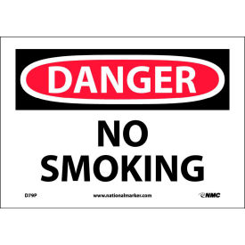 Safety Signs - Danger No Smoking - Vinyl 7"H X 10"W