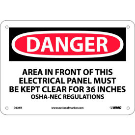 Safety Signs - Danger Area - Rigid Plastic 7"H X 10"W