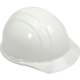 Americana Cap Safety Helmet, 4-Point Slide-Lock Suspension, White