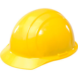 Americana Cap Safety Helmet, 4-Point Slide-Lock Suspension, Yellow