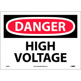 Danger High Voltage Vinyl Sign 10"H X 14"W