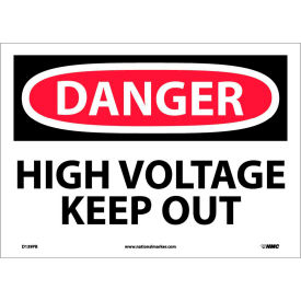 Danger High Voltage Keep Out Vinyl 10"H X 14"W