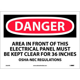Safety Signs - Danger Area Vinyl 10"H X 14"W