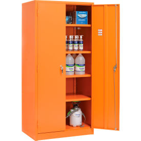 Emergency Preparedness Cabinet, 36"W x 24"D x 78"H, Unassembled, Orange