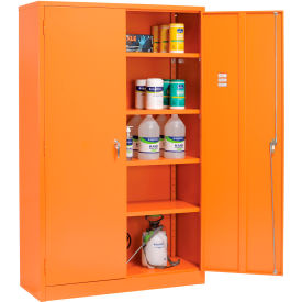 Emergency Preparedness Cabinet, 48"W x 18"D x 78"H, Unassembled, Orange
