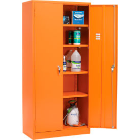 Emergency Preparedness Cabinet, 36"W x 18"D x 78"H, Assembled, Orange