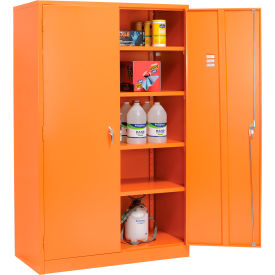 Emergency Preparedness Cabinet, 48"W x 24"D x 78"H, Unassembled, Orange