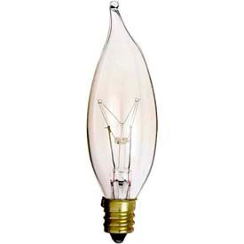 15w Incandescent W/ Candelabra Base, 130v Bulb