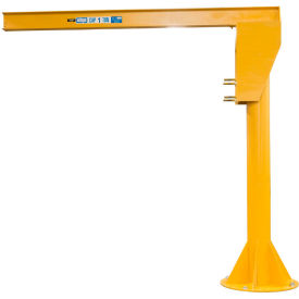 Heavy Duty Floor Mounted Jib Crane, 6000 Lb Capacity, 14' Under Beam Height, 10' Span