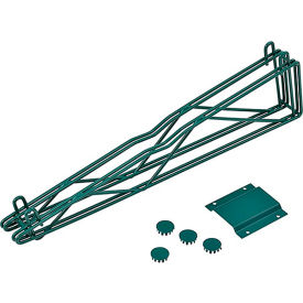 Poly-Green®, Fixed Single Shelf Wall Mount Bracket, 12"D
