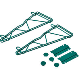 Poly-Green®, Fixed Single Shelf Wall Mount Bracket, 14"D