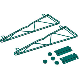 Poly-Green® Fixed Single Shelf Wall Mount Bracket, 18"D