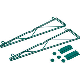 Poly-Green®, Fixed Single Shelf Wall Mount Bracket, 24"D