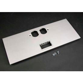 Duplex Receptacle & 2a Mini Adapter Cover Plate, Includes Bezel, 12"L