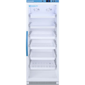 Accucold Upright Vaccine Refrigerator, 12 Cubic Ft Cap., Removable Drawers Shelf, Glass Door