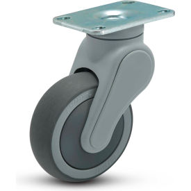 4" Avant Caster with Swivel Plate, 2-1/2" x 3-5/8" Plate, 220 Lb. Capacity