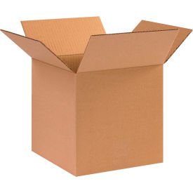Cube Cardboard Corrugated Boxes, 10"L x 10"W x 10"H, Kraft