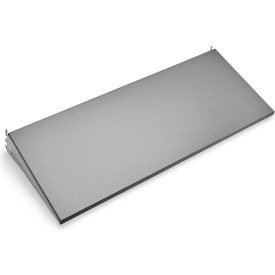 31"W x 5/8"H x 11-3/4"D Gray Epoxy Coated Steel Shelf w/Hanging Brackets