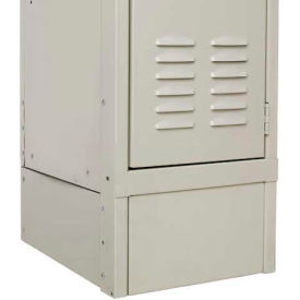 Steel Locker Accessory - Closed Front Base 18"W x 6"H - Tan
