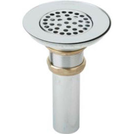 Elkay LK18 Chrome Drain Fitting with 3" Perforated Grid Strainer for Kitchen