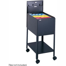 Standard Letter Sized Mobile Tub File with Lock - Black