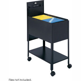 Extra Deep Letter Sized Mobile Tub File with Lock - Black