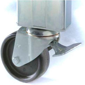 3M-Matic Casters & Brackets, Silver, Pack of 4