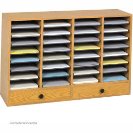 32 Compartment Adjustable Literature Organizer w/ Drawer