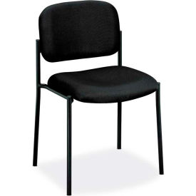 Stacking Armless Guest Chair - Fabric - Black