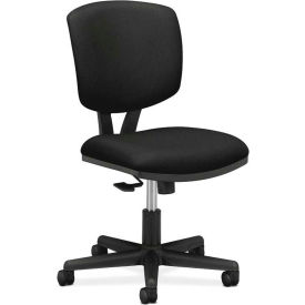 Armless Task Chair with Synchro Tilt - Fabric - Low Back - Black