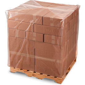 Pallet & Bin Liners, 53"W x 42"D x 78"H, 2 Mil, Clear, 55/Roll