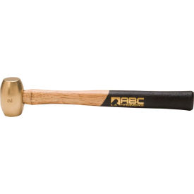 2 lb. Non-Sparking Brass Hammer, 12.5" Wood Handle