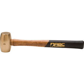 3 lb. Non-Sparking Brass Hammer, 12.5" Wood Handle