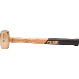 4 lb. Non-Sparking Brass Hammer, 15" Wood Handle