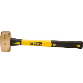 4 lb. Non-Sparking Brass Hammer, 14" Fiberglass Handle