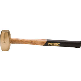 5 lb. Non-Sparking Brass Hammer, 15" Wood Handle