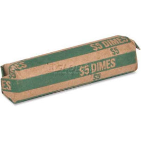 Flat Coin Wrapper, $5 Dimes Capacity, Pack of 1000