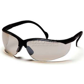 Venture Ii Safety Glasses Io Mirror Lens, Black Frame