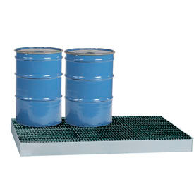 Low-Profile Spill Control Platform 6-Drum 99 Gallon