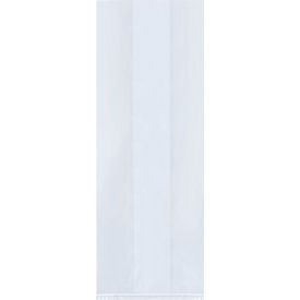 Gusseted Poly Bags, 5-1/4"W x 3"D x 13"H, 1.5 Mil, Clear, Pack of 1000