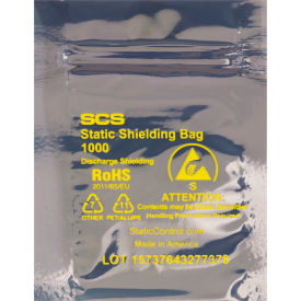 Reclosable Static Shielding Bags, 5"W x 8"L, 2.8 Mil, Transparent, 100Pk