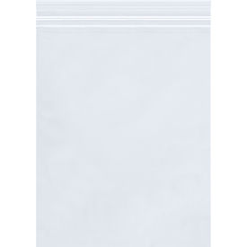 Double Track Seal Top Reclosable Poly Bags, 8"Wx10"L, 4 Mil, Clear, 1000Pk