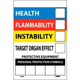 HM36 RTK Labels-Write On Color Bar / 6" X 4" / Red / Yellow / White / Blue / PSV