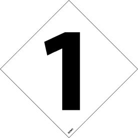 DCN41 NFPA Label Number, 1.5" X 5", White/Black, 5/Pk