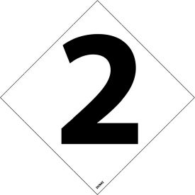DCN42 NFPA Label Number, 2.5" X 5", White/Black, 5/Pk