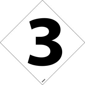 DCN43 NFPA Label Number, 3.5" X 5", White/Black, 5/Pk