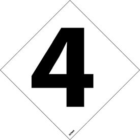 DCN44 NFPA Label Number, 4.5" X 5", White/Black, 5/Pk