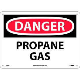 OSHA Sign, Danger Propane Gas, 10" X 14", White/Red/Black